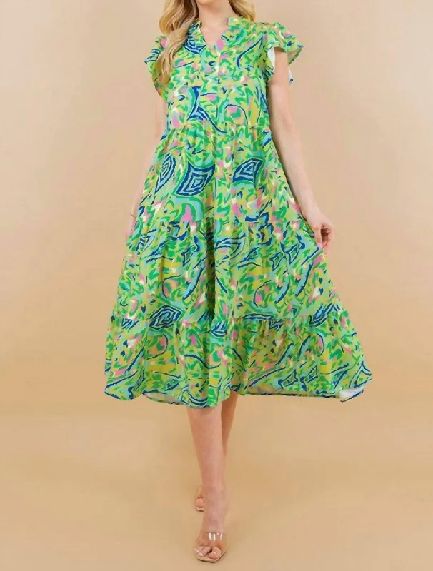 Hottest Discounts of the Year!As It Was Midi Dress In Green