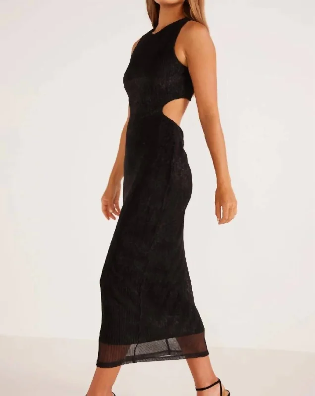 Get More, Spend Less – Shop Now!Astrid Cutout Midi Dress In Black