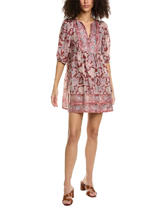 Find the Best Deals Here!ba&sh Elbow Sleeve Silk Mini Dress