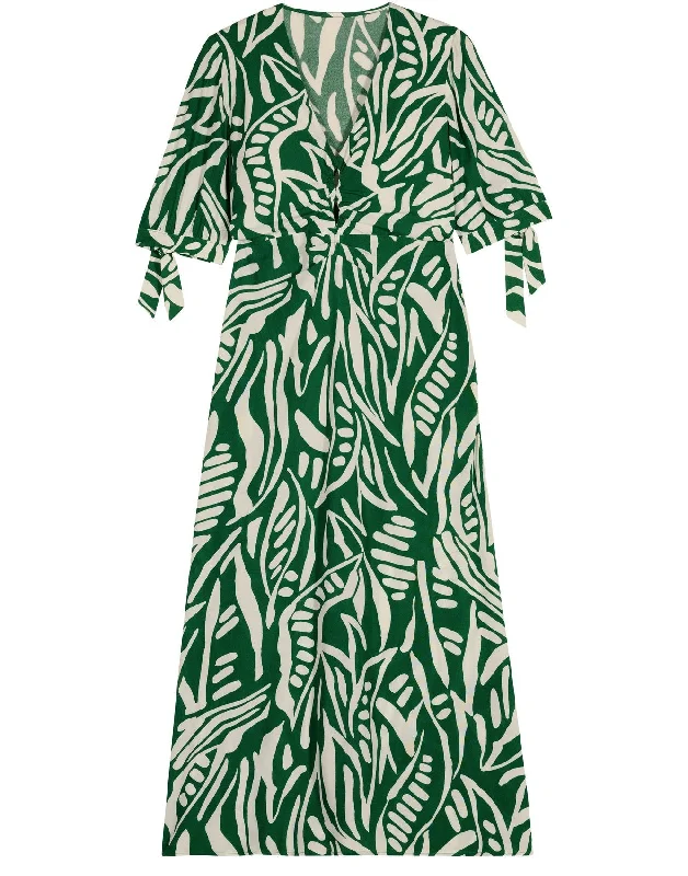 Your Exclusive Offer Awaits!ba&sh Women's Green White Therence Midi Dress