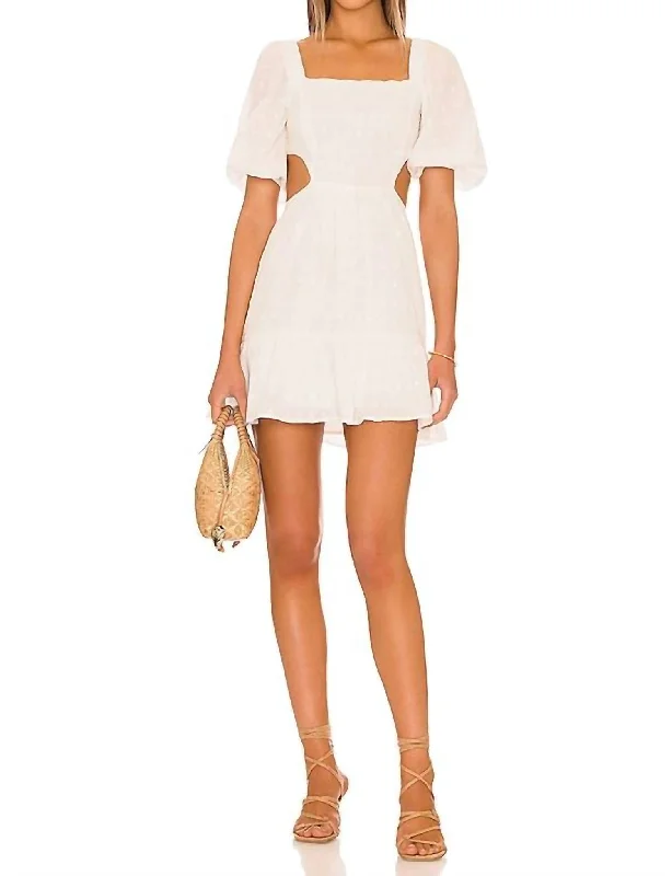 Today Only – Don’t Miss It!Back-Tie Mini Dress In White