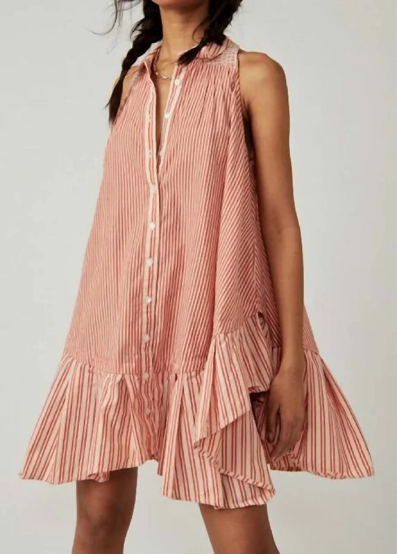 Seasonal Sale – Shop Now!Be Real Mini Dress In Rust Combo