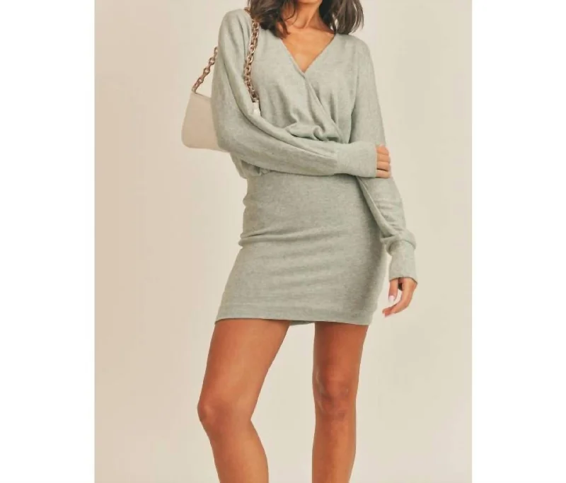 Shop Before It’s Gone!Brielle Mini Dress In Sage Sparkle