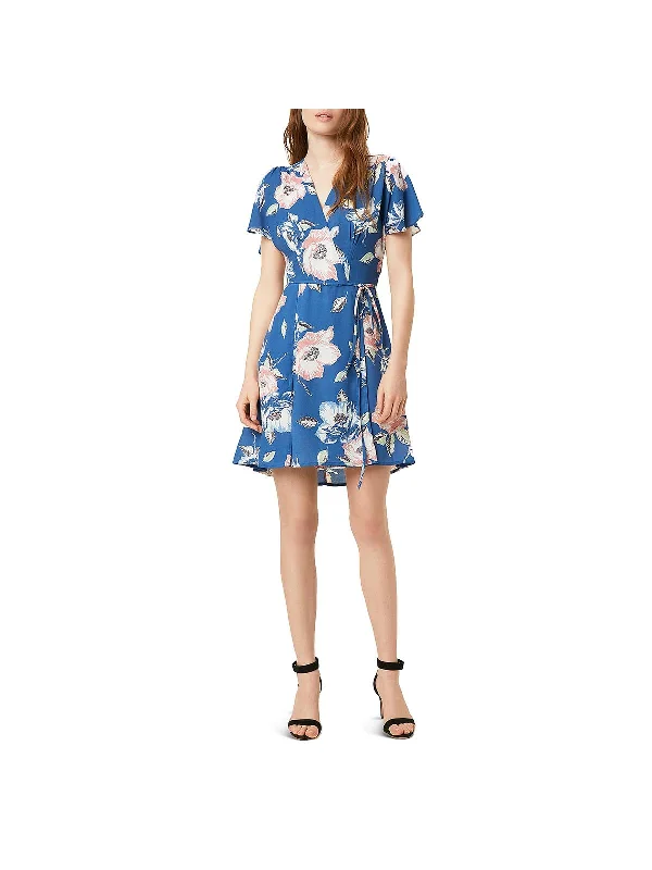 Save Money, Shop Happy!Cari Womens Crepe Floral Mini Dress