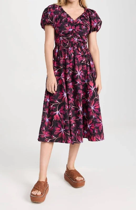 Shop Before It’s Gone!Cecile Midi Dress In Zinnia Red