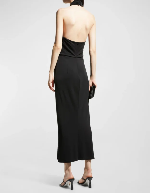 Act Fast – Limited Time Savings!Cinq à Sept Women Kaily Navy Twist Front Stretch Halter Midi Dress Act Fast – Limited Time Savings!Cinq à Sept Women Kaily Navy Twist Front Stretch Halter Midi Dress
