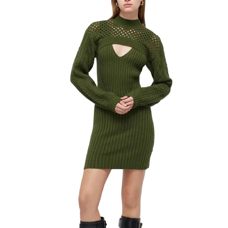 Today Only – Don’t Miss It!Danielle Mini Dress In Moss