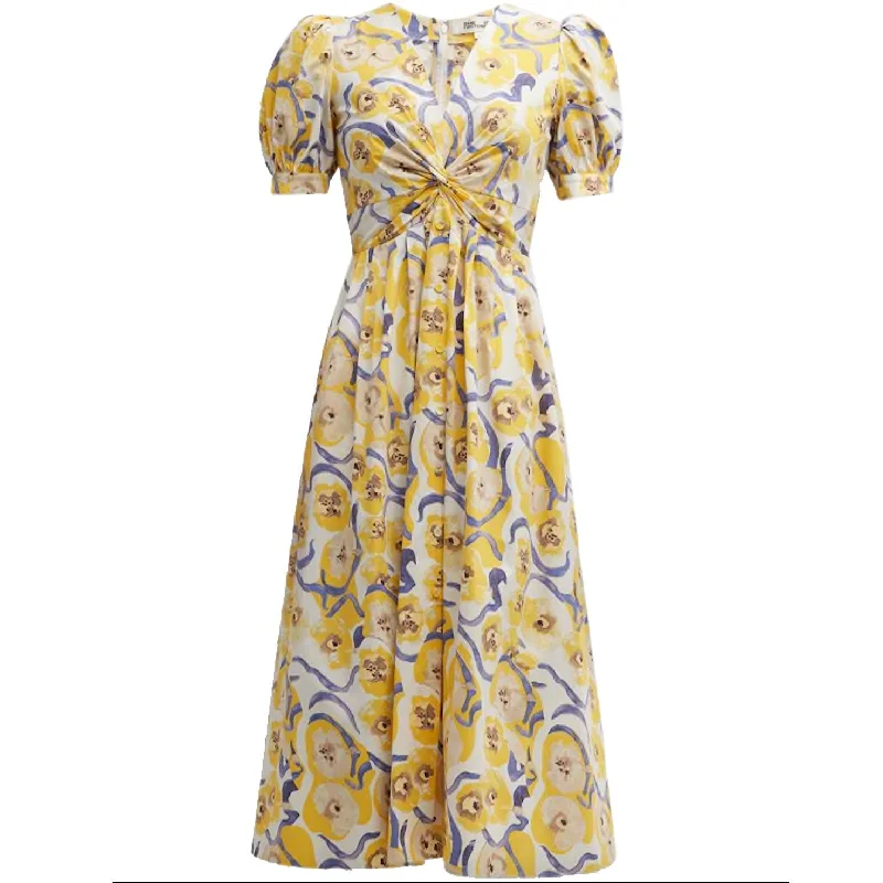 Only a Few Left – Order Now!Diane von Furstenberg DVF Women's Heather Floral-Print Puff-Sleeve Midi Dress Only a Few Left – Order Now!Diane von Furstenberg DVF Women's Heather Floral-Print Puff-Sleeve Midi Dress
