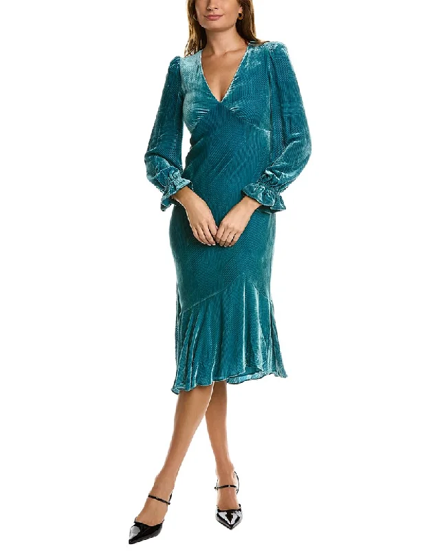 Shop Before It’s Gone!Diane von Furstenberg Manal Two Silk-Blend Midi Dress