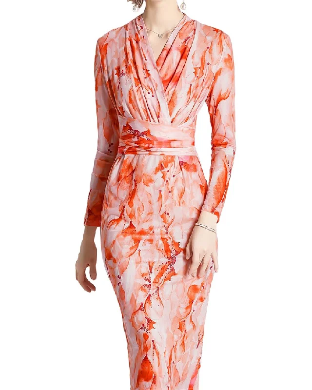 Time to Save Big!DZA 3/4-Sleeve Midi Dress