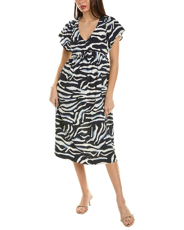 Everything Must Go!Ellen Tracy Flutter Sleeve Midi Dress