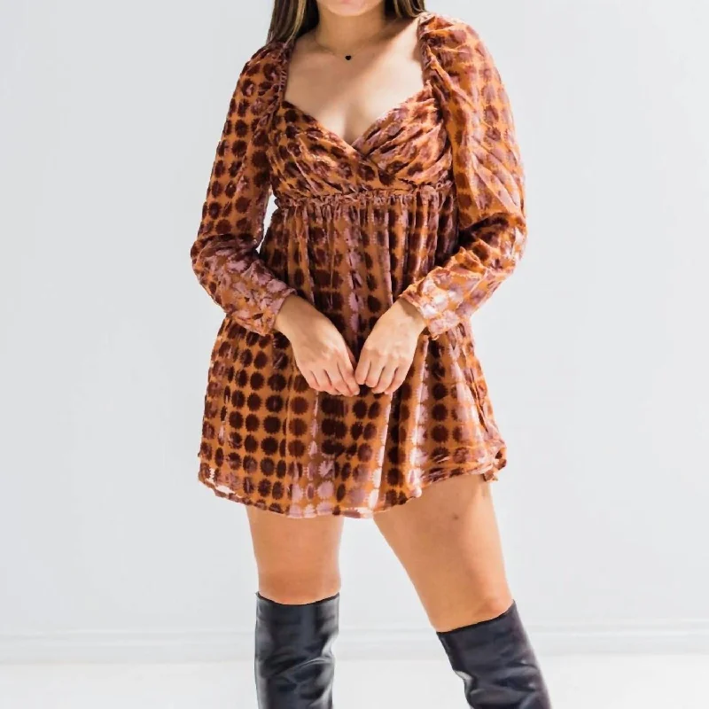 Your Exclusive Offer Awaits!Fallon Babydoll Mini Dress In Butternut