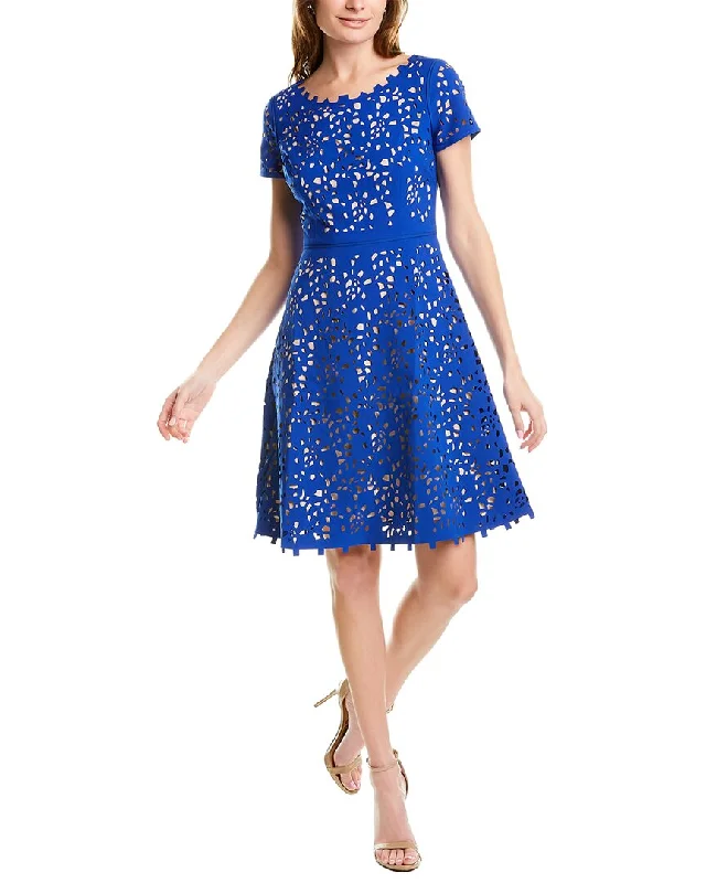 Your Shopping Wish, Our Discount Command!FOCUS by Shani Laser Cut Mini Dress