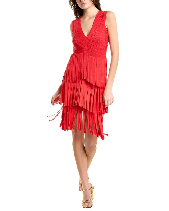 Price Drop Alert!Herve Leger Fringed Midi Dress