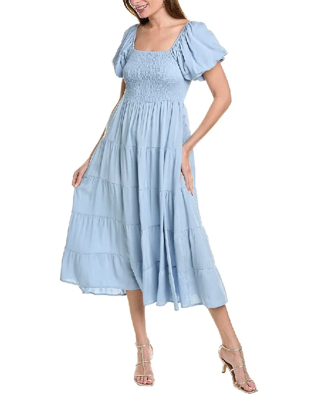 Don't Miss Out!IPPONELLI  Off-The-Shoulder Midi Dress