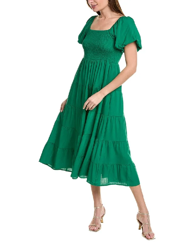 Get More, Spend Less – Shop Now!IPPONELLI  Off-The-Shoulder Midi Dress