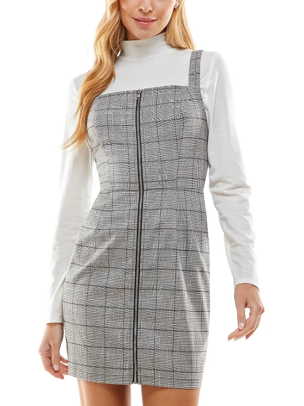 Score Big Savings Today!Juniors Womens 2PC Plaid Mini Dress