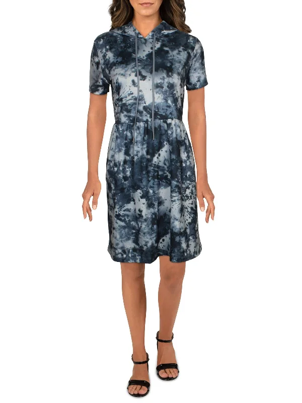 Your Shopping Spree Starts Here!Juniors Womens Hooded Short Mini Dress
