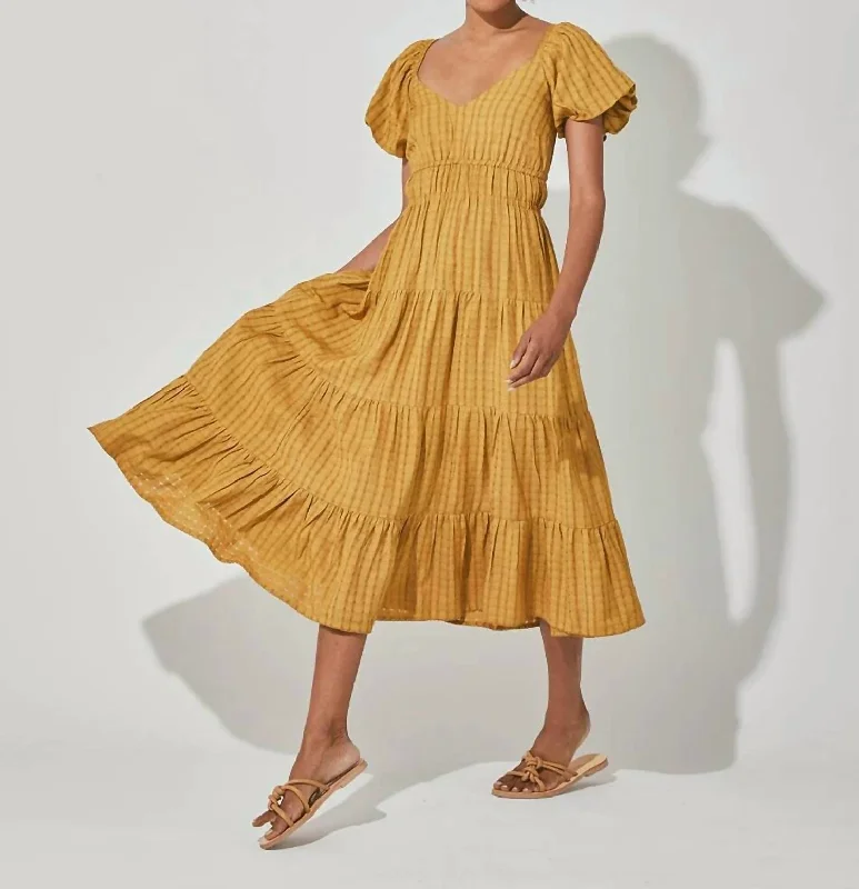Find Your Perfect Deal Today!Kailani Midi Dress In Goldie