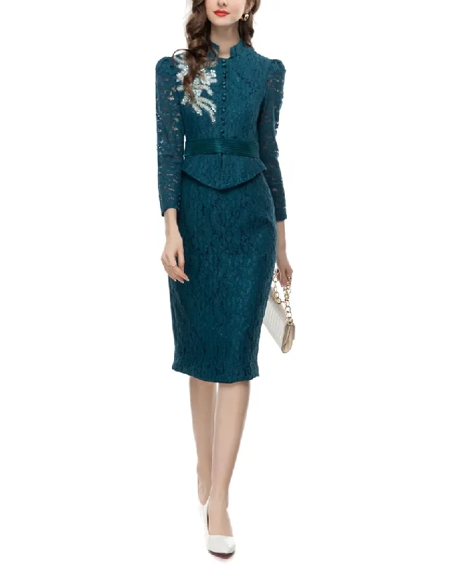 Your Shopping Wish, Our Discount Command!Lanelle 3/4-Sleeve Midi Dress
