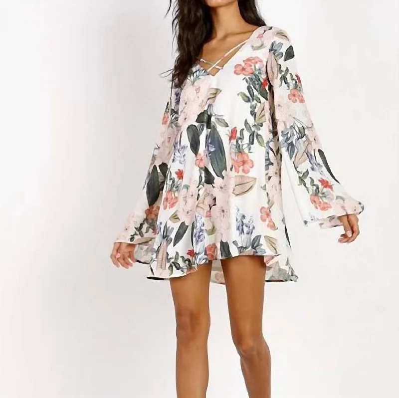 Get More for Less!Lightning Bird Mini Dress In White