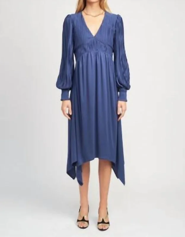 Great Deals, Just for You!Lisa Midi Dress In Satin Blue