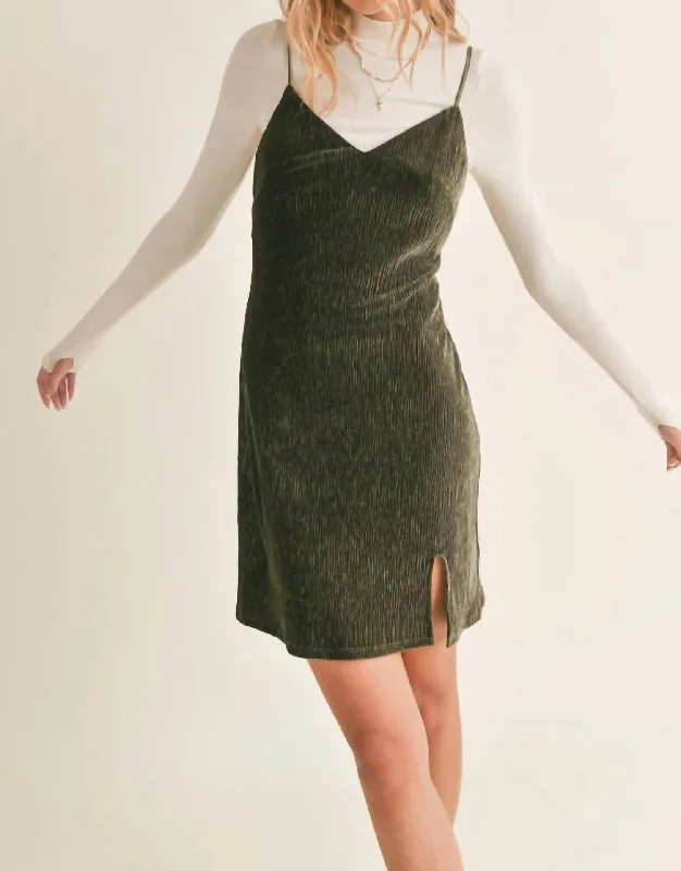 Get More, Spend Less – Shop Now!Lorelai Mini Dress In Olive