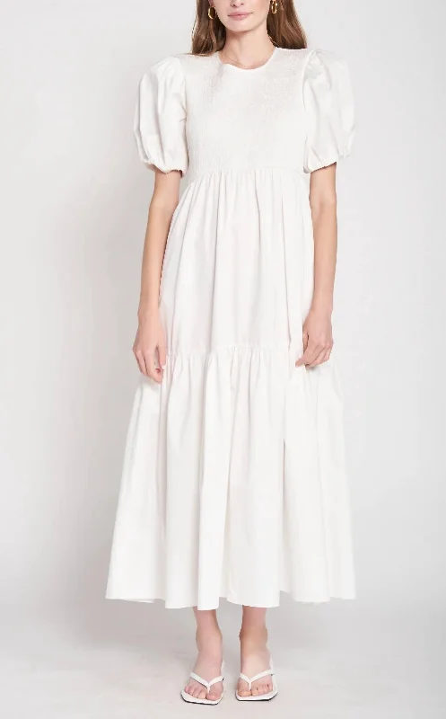 Bigger Savings, Better Shopping!Maru Midi Dress in Off White