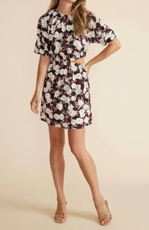 Hurry, Sale Ends Soon!Maya Mini Dress In Chocolate