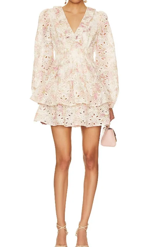 Hot Deals You Can’t Resist!Meadow Mini Dress In Pink Multi
