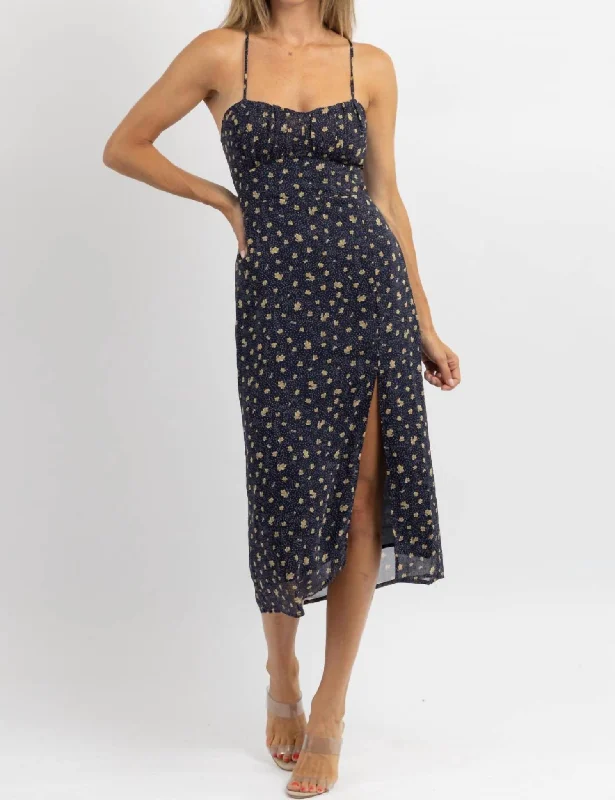Don’t Wait – Shop Today!Mikah Floral Midi Dress In Black