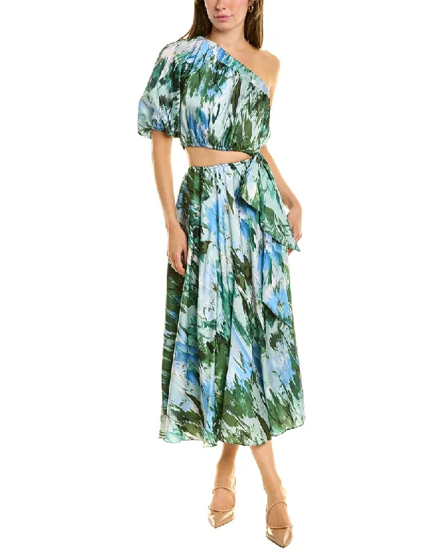 Everything Must Go!ML Monique Lhuillier One-Shoulder Midi Dress
