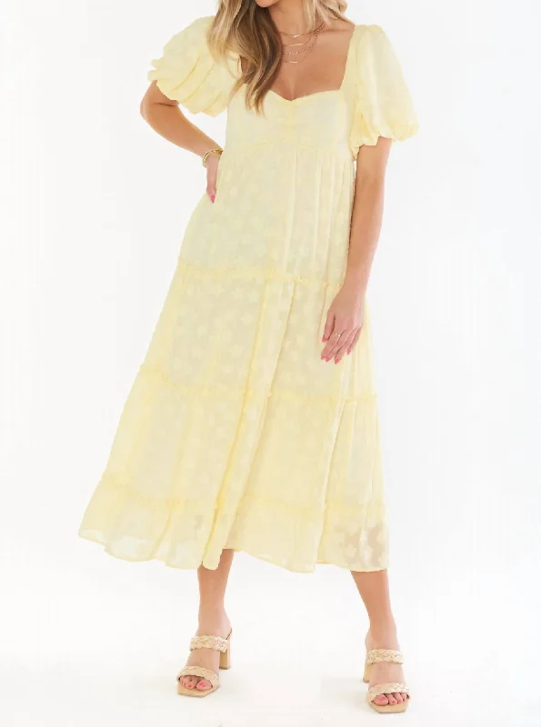Sale Alert – Get Ready to Shop!Odette Midi Dress in Yellow Daisy