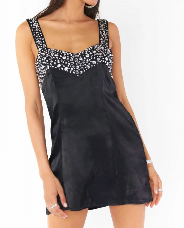 Exclusive Savings This Week!Pamela Mini Dress In Black W/ Jewels