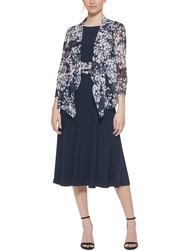 Hurry! While Supplies Last!Petites Womens Jacket Short Midi Dress