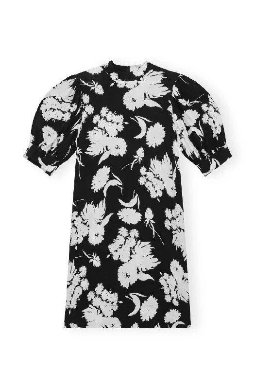 Snag the Best Prices Now!Printed Crepe Mini Dress In Black