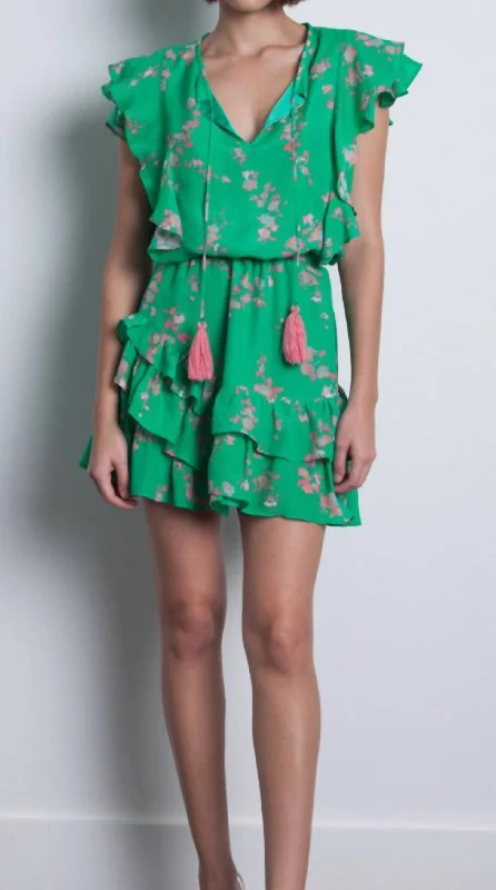The Best Sale of the Year!Rafa Print Mini Dress In Verde Water Floral