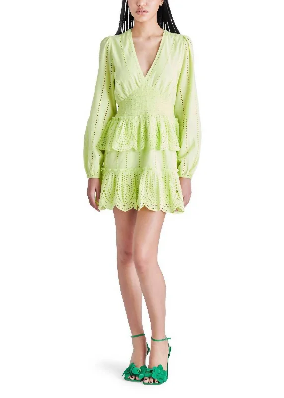 New Discounts Just Dropped!Raquelle Mini Dress In Sunny Lime