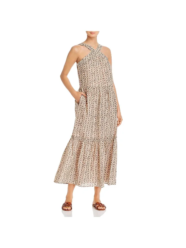 Lowest Prices Guaranteed!Rosabel Womens Casual Tiered Midi Dress