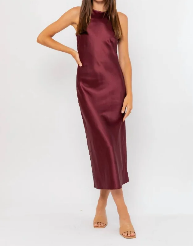 Shop Now and Save!Ruby Midi Dress In Wine