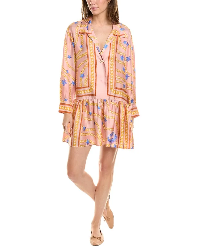 Seasonal Sale – Shop Now!Sandro Flounce Silk Mini Dress