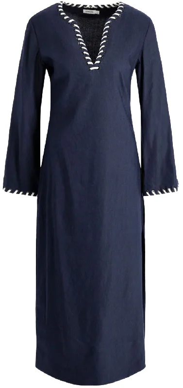 Buy More, Pay Less!Simkhai Women 100% Polyester Long Sleeves Dalta L/S Midi Dress Midnight Buy More, Pay Less!Simkhai Women 100% Polyester Long Sleeves Dalta L/S Midi Dress Midnight