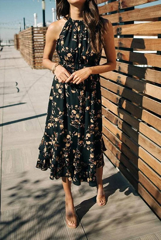 Snag the Best Prices Now!Stop And Stare High Neck Midi Dress In Black