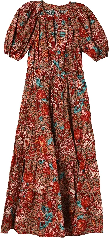 Crazy Discounts Inside!Ulla Johnson Women Olina Split Neckline Puff Sleeve Midi Dress Primrose Crazy Discounts Inside!Ulla Johnson Women Olina Split Neckline Puff Sleeve Midi Dress Primrose