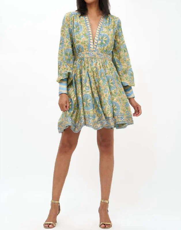 Don’t Wait – Deals Won’t Last!V-Neck Mini Dress In Ankara
