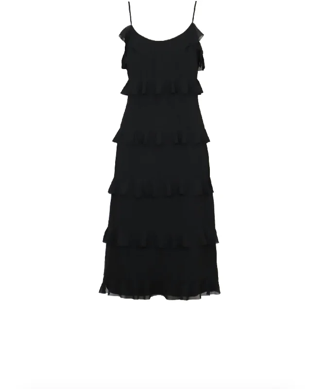 Hottest Discounts of the Year!Valentina Midi Dress In Black