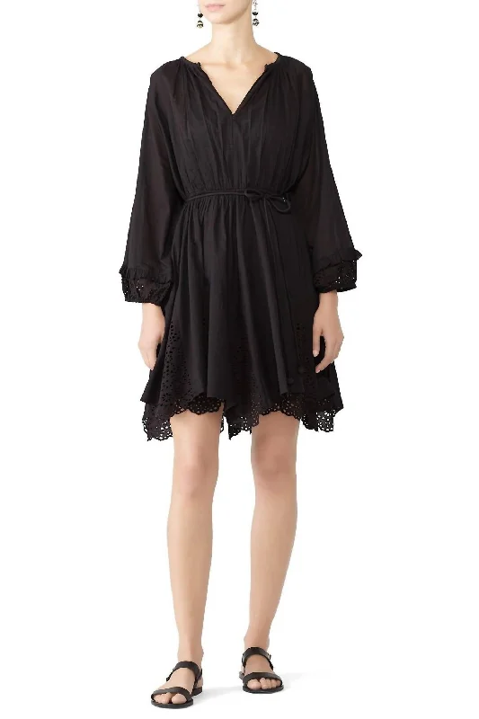 Shop Early, Save Big!Vereda Eyelet Mini Dress In Black