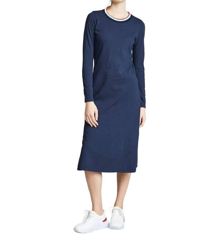 Act Fast – Limited Time Savings!Vintage Jersey Midi Dress In Indigo