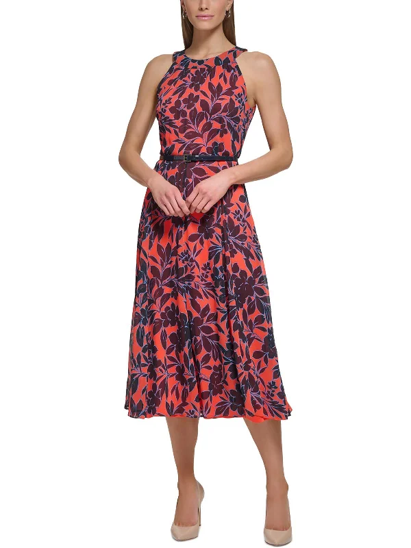 Hot Deals You Can’t Resist!Womens Chiffon Floral Midi Dress