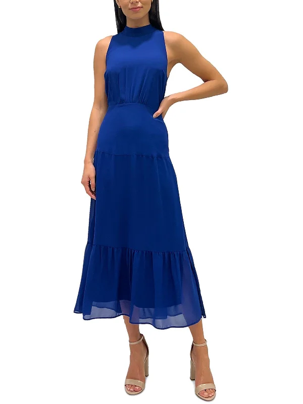 Huge Savings – Act Now!Womens Chiffon Sleeveless Midi Dress